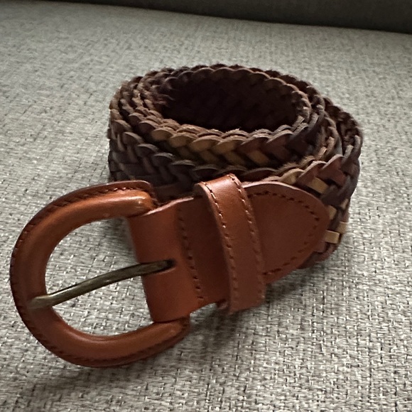 Madewell Accessories - Madewell Brown Woven Leather Belt